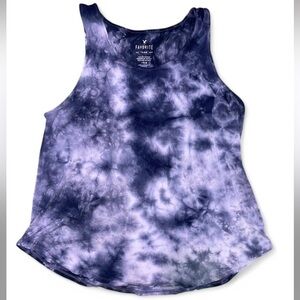 American Eagle Favorite Tank tie-dye blue